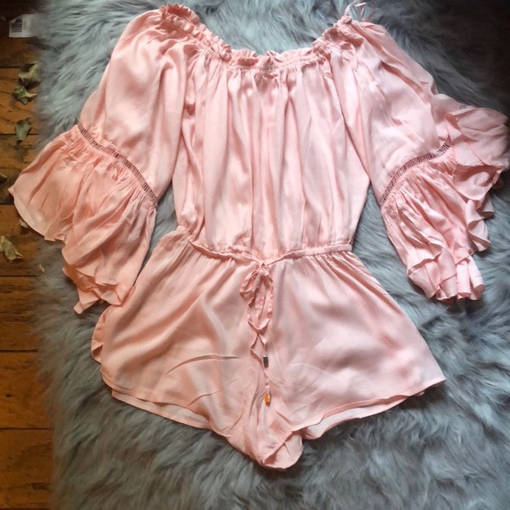 Elan Pink Romper Boho Style